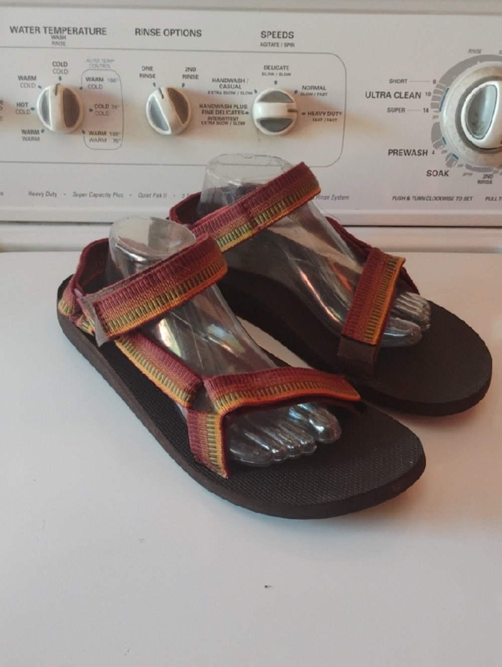 Casual Strapped Sandals with Multicolor Webbing TEVA Sandalias Size 13 Men